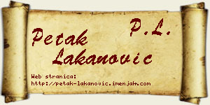 Petak Lakanović vizit kartica